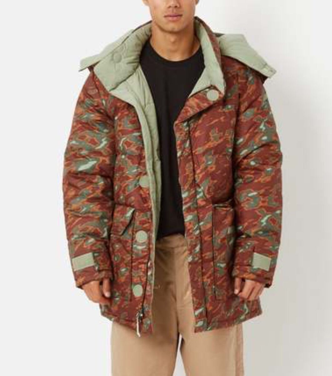 THE NORTH FACE Men's 77 Brooks Range Parka Jacket Glacier Print