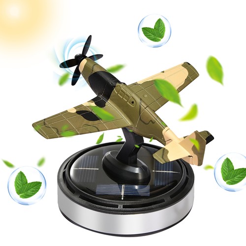 Solar Power Auto Car Rotate Aroma Air Freshener Perfume Diffuser Airplane Model - Picture 2 of 12