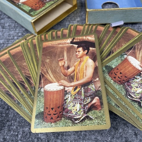 1950s Vintage Hawaii Playing Cards Congress 606 Ceremonial Drum Well Used - Picture 5 of 5