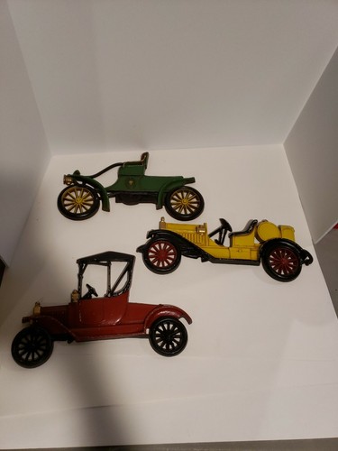 Set of 3 Vintage Sexton USA Cast Metal Antique Cars Plaques Wall Hanging Decor - Picture 2 of 9