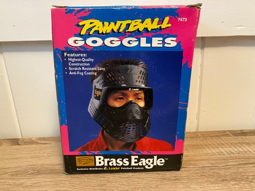 Vintage Brass Eagle by Z Leader Paintball Masks Goggles Face Protectors Black - Picture 2 of 2