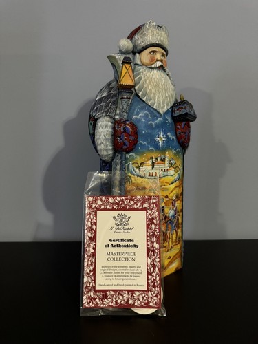 G. Debrekht Carved Wood and Hand-Painted Three Kings Santa, 14" CERTIFIED 31/100 - Picture 1 of 4