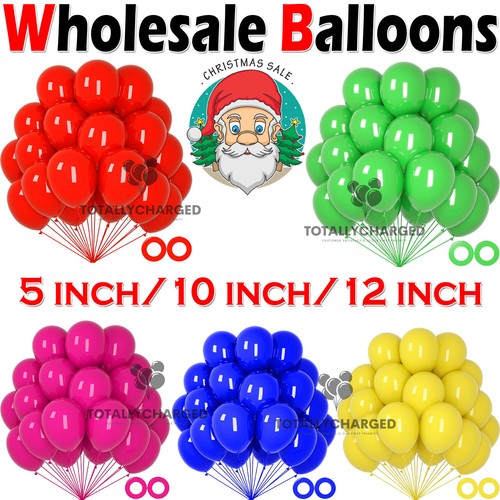 WHOLESALE BALLOONS 100-5000 Latex BULK PRICE JOBLOT Quality Any Occasion BALLONS - Picture 1 of 15