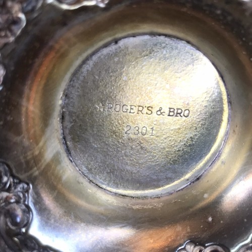 Silverplate Coffee Tea Pitcher - Creamer Dish 2303 2pc Set Vintage Rogers & Bros - Picture 7 of 12