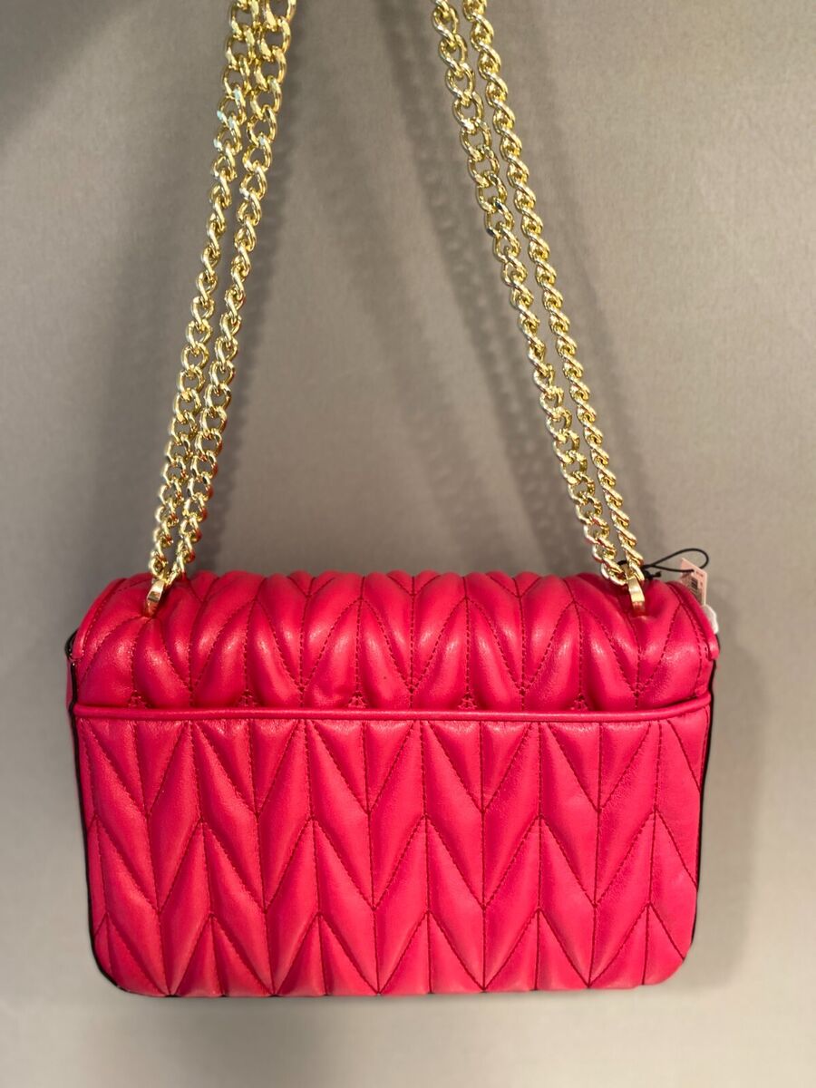 Victoria Secret Purse Love Pink Crossbody Clutch Quilted