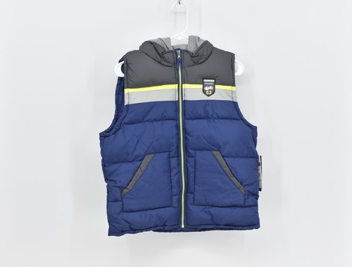 Youth Boy's iXtreme Colorblock Hooded Vest, Navy Blue, Size 14/16 - Picture 1 of 5