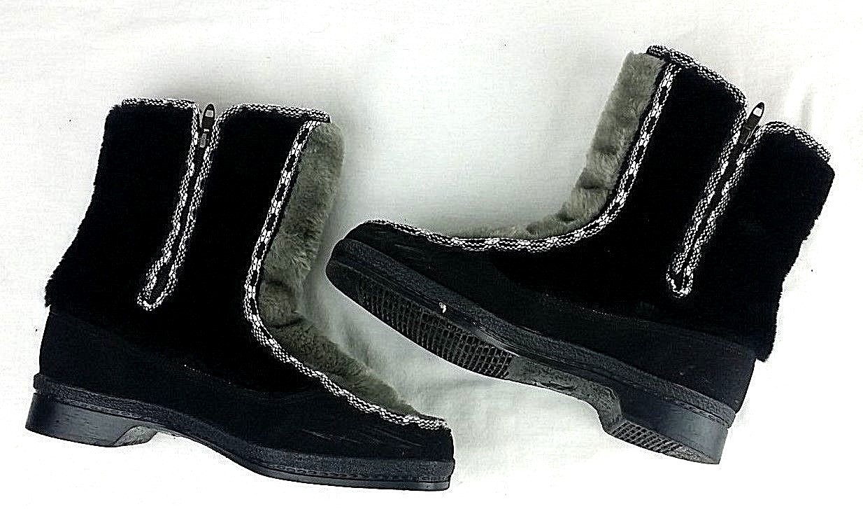 Quoddy para Mujer Mocasín botas 9 Negro gris Cremallera Sherpa Forrado De Piel Sintética Invierno Quoddy para Mujer Mocasín botas 9 Negro gris Cremallera Sherpa Forrado De Piel Sintética Invierno