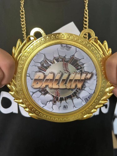 Individuelle Umschlagkette Medaille, 6" personalisieren mit Ihrem eigenen Logo oder Kunst - Bild 9 von 9
