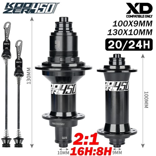 Road Bicycle Hubs V Brake Front 2 Rear 4 Bearing Hub 20 24 Holes HGR XDR MSR - Picture 16 of 37