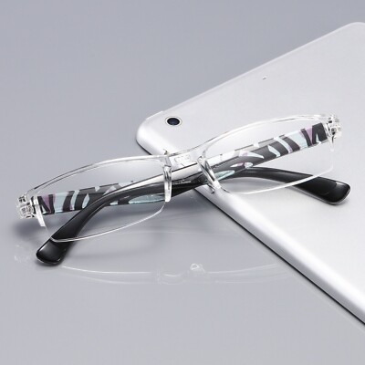 1 Pair Half Frame Womens Ladies Rectangular Lightweight Reading Glasses Readers