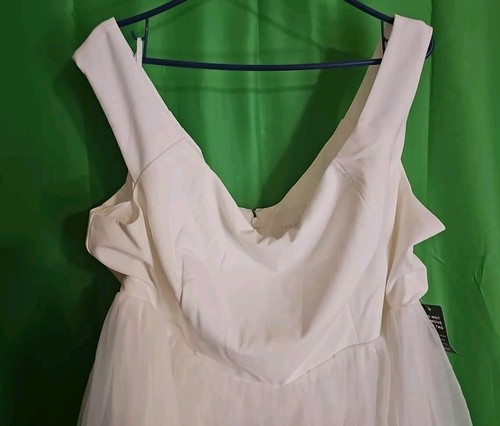 NWT Torrid SIZE 24W Ivory Ball Gown Tulle Skirt Off Shoulder - Picture 3 of 8