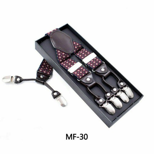 Men Braces Suspender Trouser Belt Y-Back Adjustable Suit Pants Accessories - Bild 42 von 42