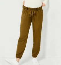 A Pea In The Pod UNDERBELLY CHARMEUSE JOGGER MATERNITY PANT Olive Gold Medium   