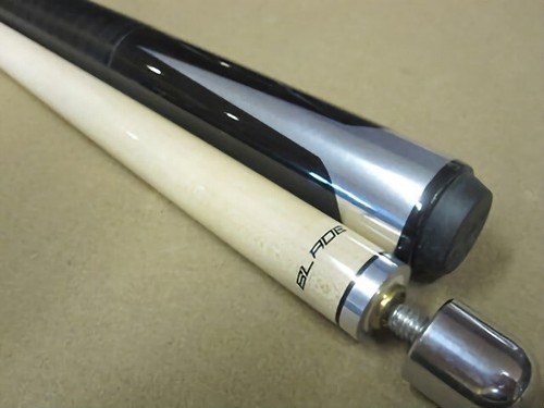 BLADE BLD04 Black Pool Table Cue STAINLESS STEEL Inlays DISCONTINUED RARE 1 ONLY - Picture 4 of 12