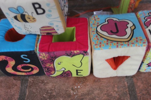 B Baby Toys ABC Blocks Soft Cloth - Educational Alphabet in Zip Bag So cute! - Picture 4 of 9