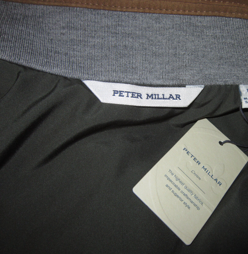 PETER MILLAR Crown Suede Greenwich Vest Full Zip & Buttons Birchwood Sz L $895 - Picture 14 of 17