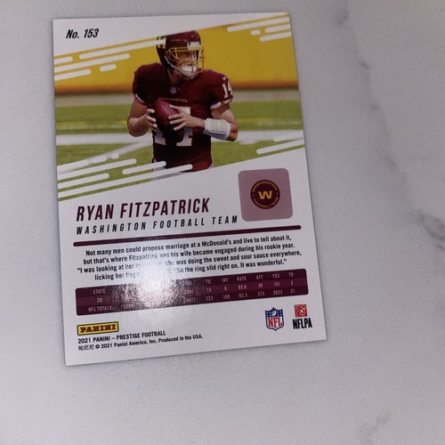 2021 PANINI PRESTIGE Xtra Points Red RYAN FITZPATRICK (Commanders) /299 0327 - Picture 5 of 6