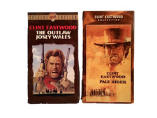 2 VHS Western Lot The Outlaw Josey Wales & Pale Rider, Clint Eastwood 