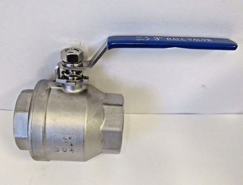 Neu 3"" FNPT 304 Edelstahl (CF8) 2 Stck. Gusskugelhahn voller Anschluss 1000 WOG - Bild 4 von 7
