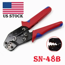 1 x Ratchet Crimping Tool Insulated Cable Terminal Wire Connector Crimper Pliers