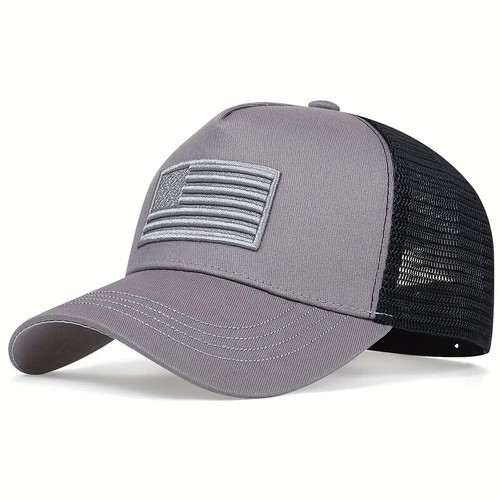 Gorra de béisbol bandera nacional de EE. UU. Gorra de conductor de camión Sombrero transpirable de verano Hombres... - Imagen 10 de 32