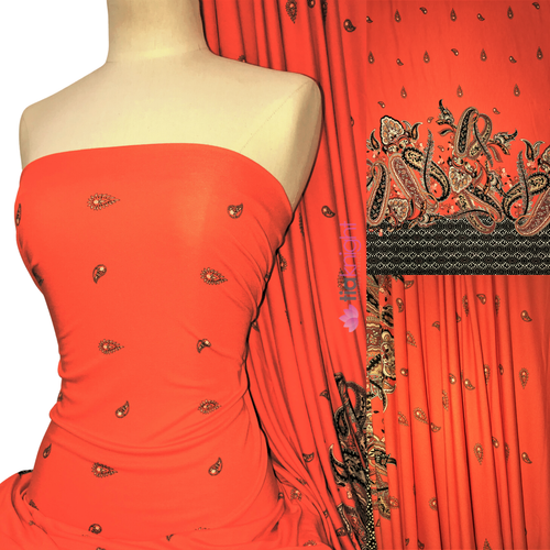 Viscose Elastane 4 Way Stretch Dressmaking Jersey Fabric- Spring/Summer Prints - Picture 20 of 35