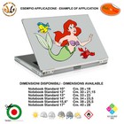 Sirenetta adesivo notebook tablet sticker cartoon picture print pvc 3 pz.