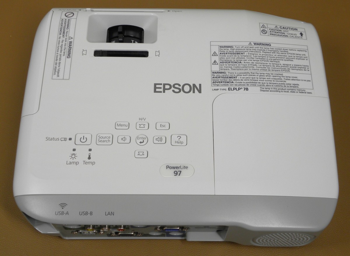 Epson Powerlite 97 3LCD XGA HDMI 2700 Lumens/10,000:1 Contrast