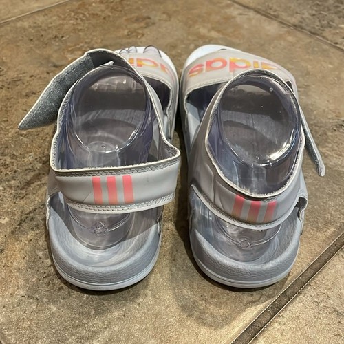 Adidas Adilette Gray Strappy Sandals Shoes Womens Size 9 Lightweight - Picture 5 of 10