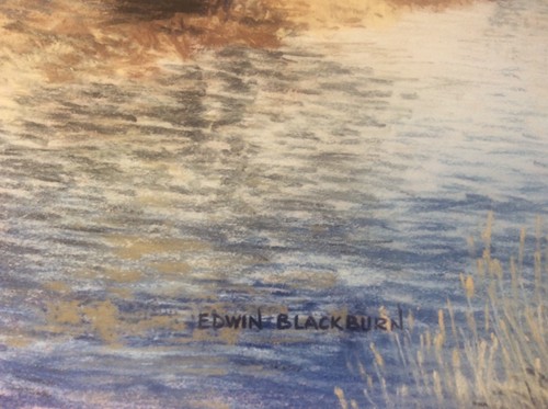 "Impresión de cuadro de pintura Edwin Blackburn castillo de Warkworth Northumberland 21,75""" - Imagen 2 de 2