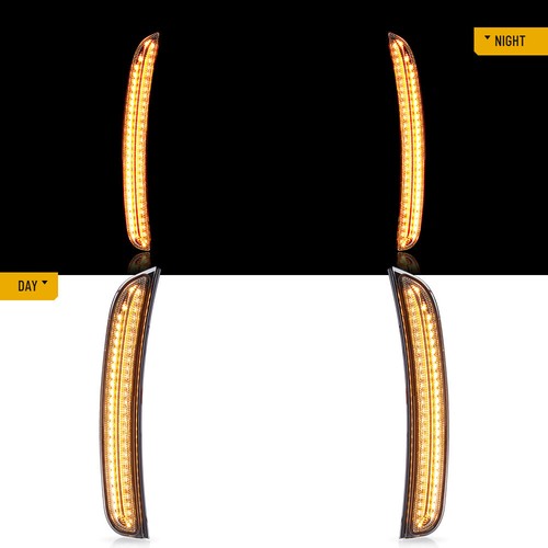 VLAND FULL LED SIDE MARKER LIGHTS For 2015-2023 DODGE CHARGER FRONT & REAR 4PCS - Picture 8 of 14