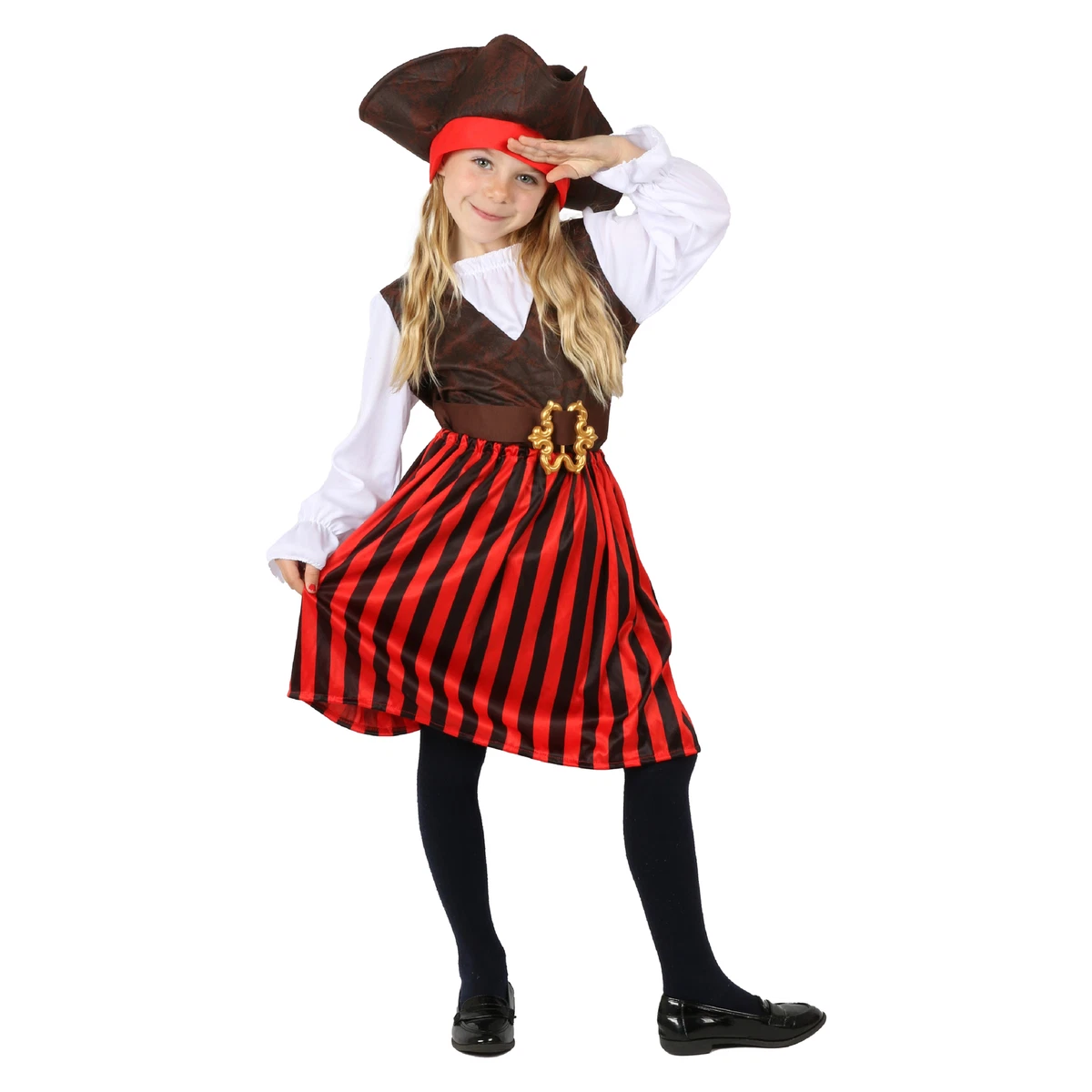 Costume Pirate Fille – Robe Princesse Pirate Avec Crâne – Pour 3 à 10 Ans – Sincere Party