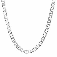 925 Sterling Silver 4.5mm Mariner Italian Chain Necklace in 925 18'' - New