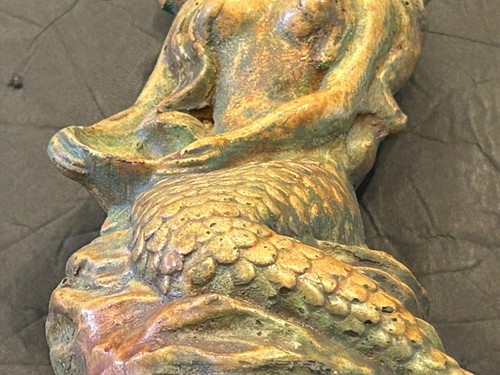 VTG A. Lucchesi sculpture mermaid Cement Concrete 9" Tall Made in USA - Picture 4 of 6