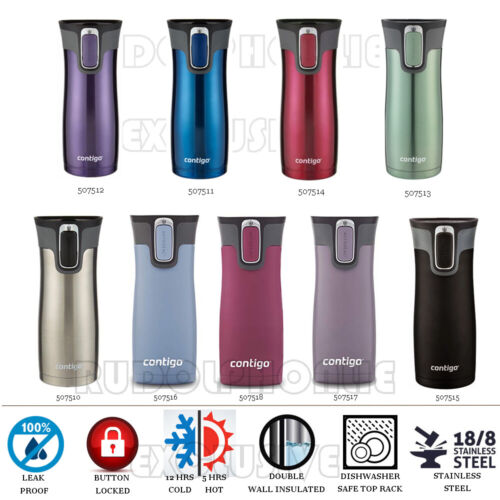 2X Contigo Autoseal Travel Mug Thermos Coffee insulated Water Bottle Insulated - Picture 2 of 46
