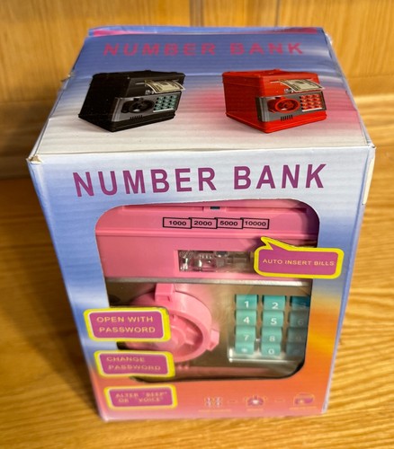Electronic Piggy Bank ATM Password Money Coin Safe Saving Box For Kids US - Picture 3 of 9