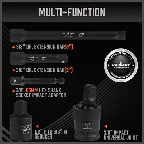 Profesional Juego De 50 Pcs Herramientas Mecanicas Caja Llaves De Vaso 3/8" Set - Picture 4 of 7