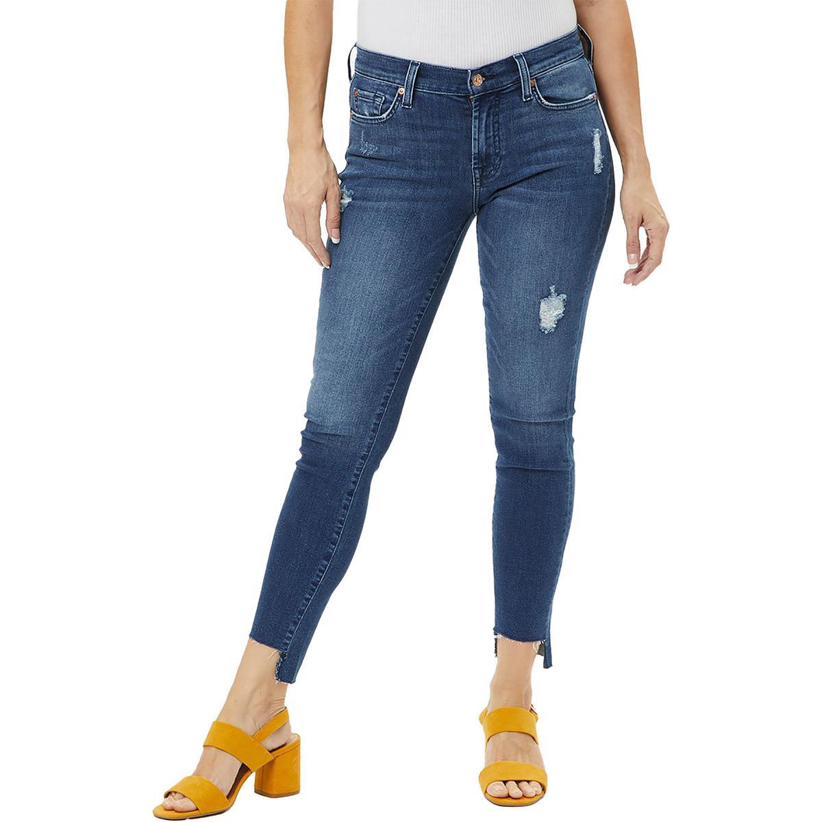 7 Для всего человечества Женские джинсы-скинни Gwenevere Blue Ankle Denim 24 BHFO 9183