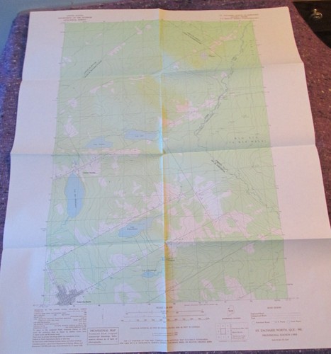 St. Zacharie North, Maine 1989 Original Vintage USGS Topo Topographic Survey Map