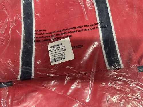 Vineyard Vines for Target Beach Tote Large Canvas Bag Red Blue Whale Logo BNWT - Picture 3 of 8