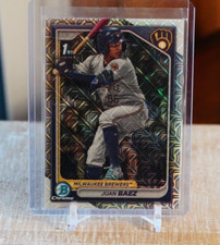 2024 Bowman Chrome Juan Baez Mojo Refractor #BCP-160 Milwaukee Brewers