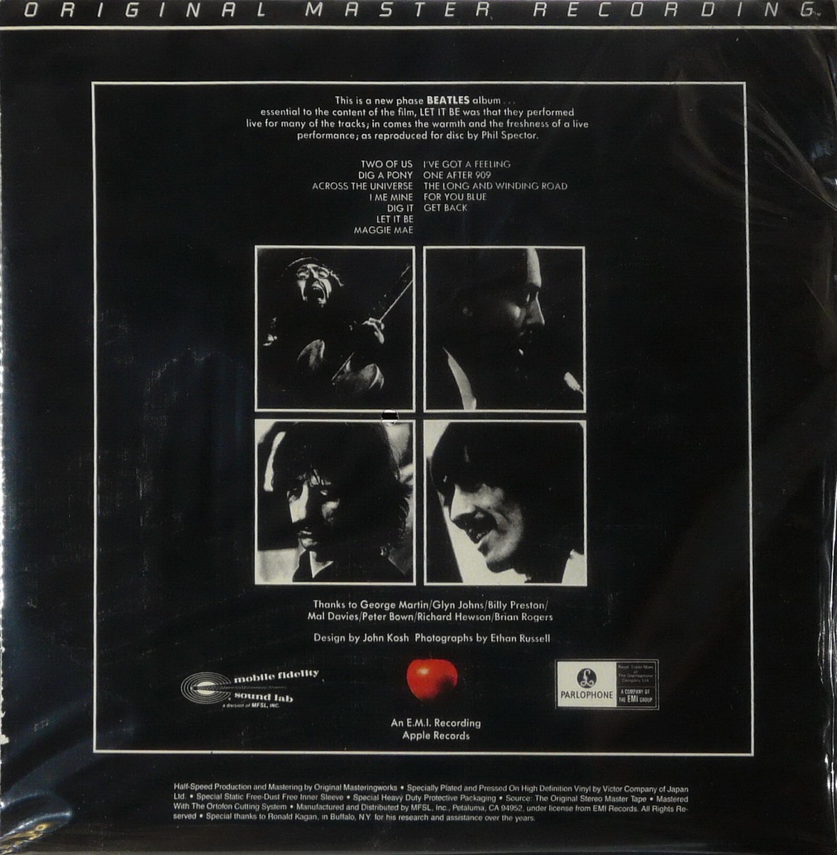 洋楽 LET IT BE The Beatles MFSL 1-109 LET IT BE ※MFSL 1-109 未開封 ビートルズ The Beatles Let It