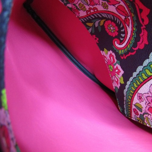 Vera Bradley Petal Paisley Kunstleder Handtasche 10,5" quadratisch Blumenmuster Handtasche - Bild 9 von 9