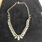 Standout Vintage Kramer of New York Signed Clear Prong Set Rhinestone Necklace