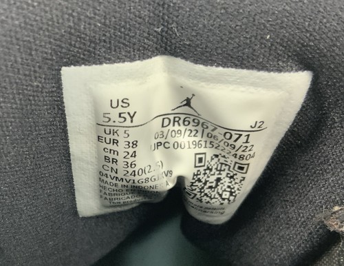 Nike Air Jordan 1 Mid SE GS Black Metallic Gold Shoes Kid’s Size 5.5Y READ - Picture 3 of 7