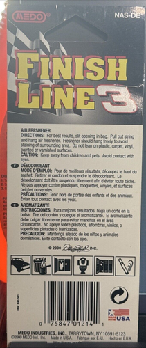 Medo Finish Line Dale Earnhardt #3 Car Air Freshener 2000 - Picture 2 of 3