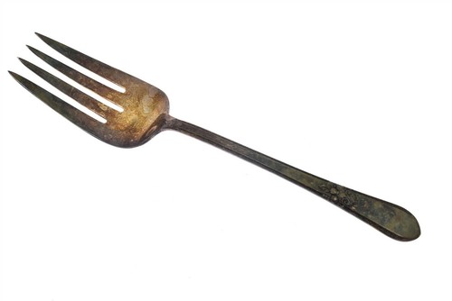 1847 Rogers Bros Silverplate Flatware Adoration Cold Meat Fork 8 7/8" - Picture 1 of 2