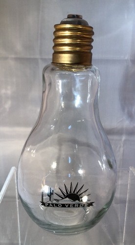 Arizona Palo Verde Nuclear Power Plant LIGHT BULB Jar w/Screw Cap 9" Tall - Picture 1 of 12