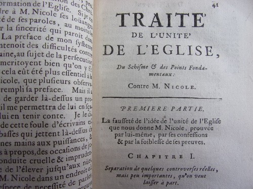 Protestantisme.Jurieu.Traité de l'Unité de l'Eglise contre M. Nicole 1688 EO - Picture 5 of 7