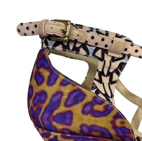 NINE WEST Zapatos de Tacón Alto Stiletto Jule Lunares Florales y Estampado Animal Talla 9 M - Imagen 6 de 10